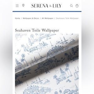 COPY - Serena and Lily Seahaven Toile Wallpaper